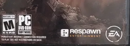 Titanfall, the ESRB box on its front