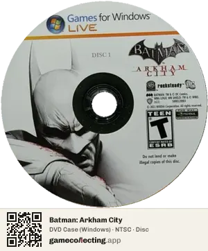 Batman: Arkham City Computer, NTSC disc