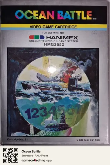 Ocean Battle Emerson Arcadia 2001, PAL box front