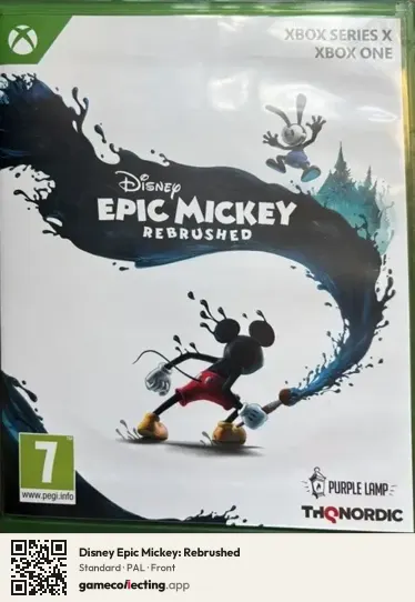 Disney Epic Mickey: Rebrushed Xbox Series X, PAL box front