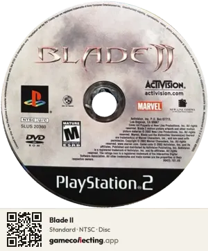 Blade II PlayStation 2, NTSC disc