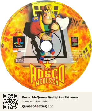 Rosco McQueen Firefighter Extreme PlayStation, PAL disc