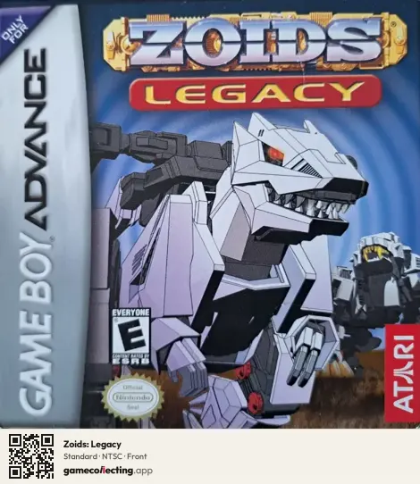 Zoids: Legacy Game Boy Advance, NTSC box front