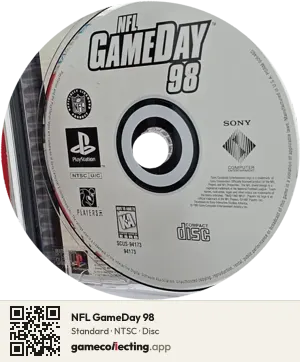 NFL GameDay 98 PlayStation, NTSC disc
