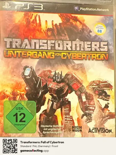 Transformers: Fall of Cybertron PlayStation 3, Germany box front