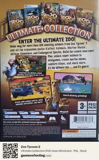 Zoo Tycoon 2 Computer, PAL box back