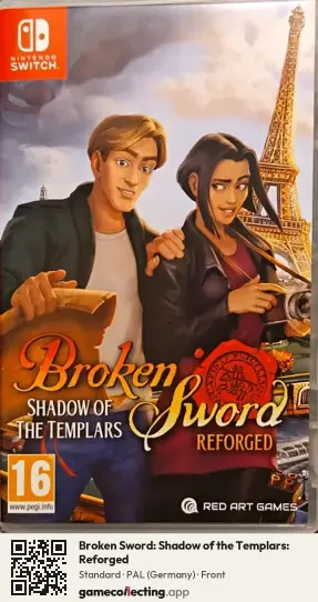 Broken Sword: Shadow of the Templars: Reforged Nintendo Switch, Germany box front
