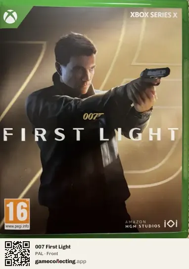 007 First Light Xbox Series X, PAL box front