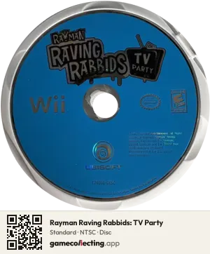 Rayman Raving Rabbids: TV Party Nintendo Wii, NTSC disc