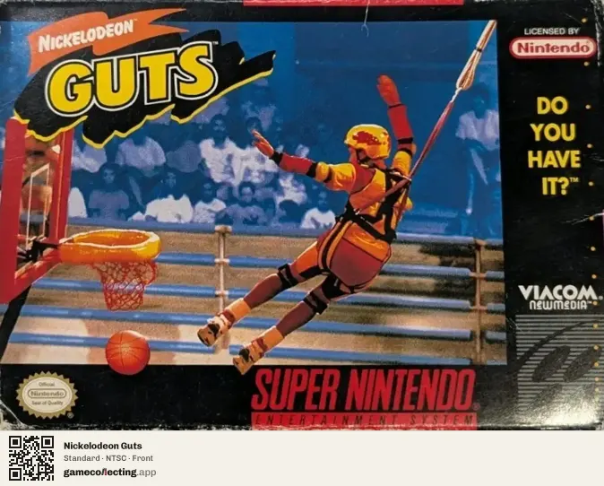 Nickelodeon Guts Super Nintendo Entertainment System, NTSC box front