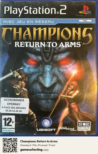 Champions: Return to Arms PlayStation 2, France box front