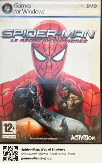 Spider-Man: Web of Shadows Computer, France box front