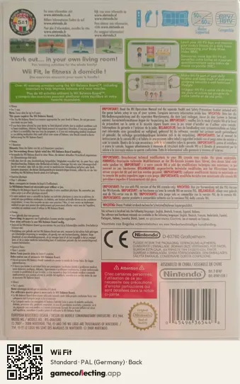 Wii Fit Nintendo Wii, Germany box back