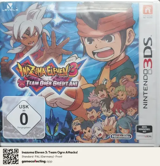 Inazuma Eleven 3: Team Ogre Attacks! Nintendo 3DS, Germany box front