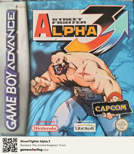 Street Fighter Alpha 3 Game Boy Advance, United Kingdom box front