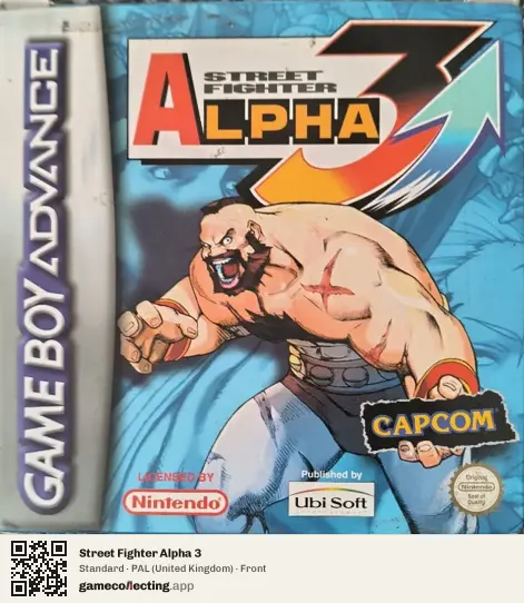 Street Fighter Alpha 3 Game Boy Advance, United Kingdom box front