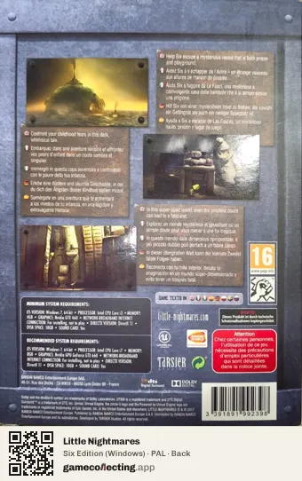Little Nightmares Computer, PAL box back