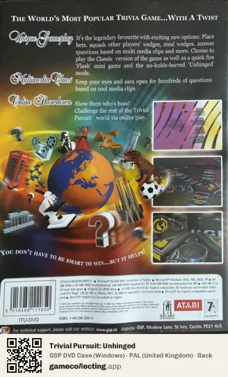 Trivial Pursuit: Unhinged Computer, United Kingdom box back