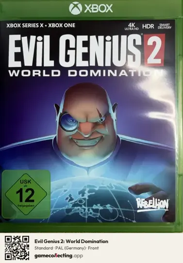 Evil Genius 2: World Domination Xbox Series X, Germany box front