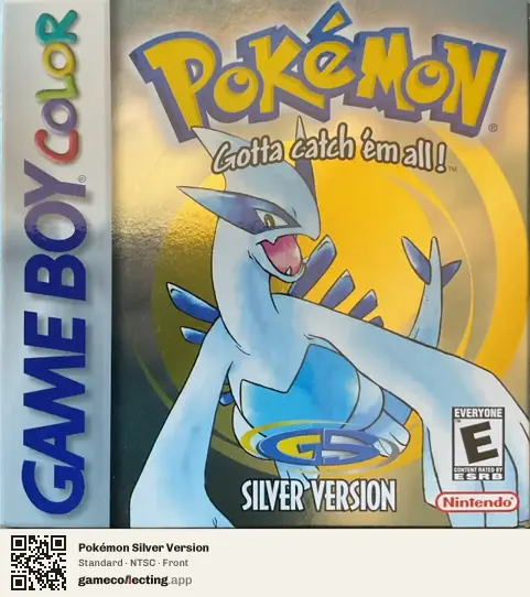 Pokémon Silver Version Game Boy Color, NTSC box front