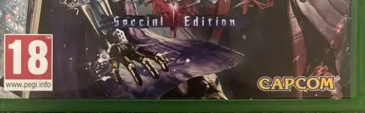 Devil May Cry 5, the PEGI square on its front