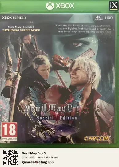 Devil May Cry 5 Xbox Series X, PAL box front
