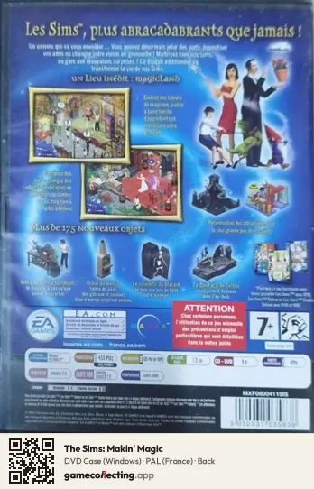 The Sims: Makin' Magic Computer, France box back