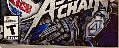 Astral Chain, the ESRB box on its front