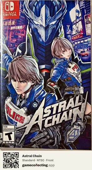 Astral Chain Nintendo Switch, NTSC box front