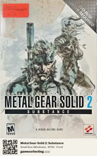 Metal Gear Solid 2: Substance Computer, NTSC box front