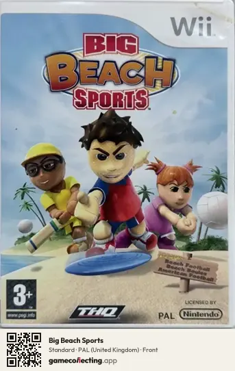 Big Beach Sports Nintendo Wii, United Kingdom box front