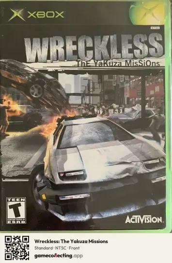 Wreckless: The Yakuza Missions Xbox, NTSC box front