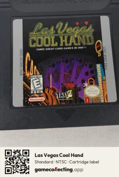 Las Vegas Cool Hand Game Boy Color, NTSC cartridge label