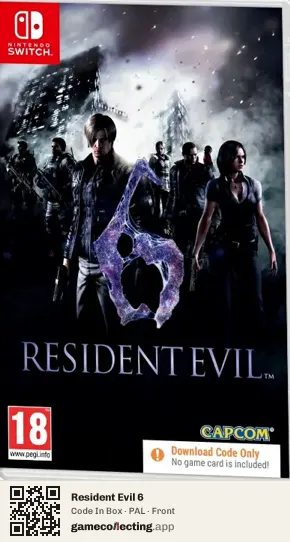 Resident Evil 6 Nintendo Switch, PAL box front