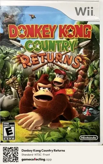 Donkey Kong Country Returns Nintendo Wii, NTSC box front