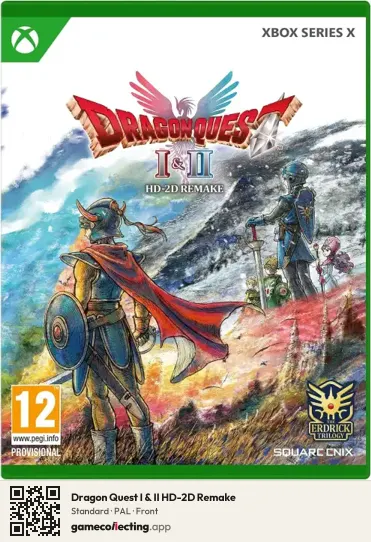 Dragon Quest I & II HD-2D Remake Xbox Series X, PAL box front
