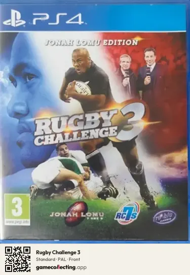 Rugby Challenge 3 PlayStation 4, PAL box front