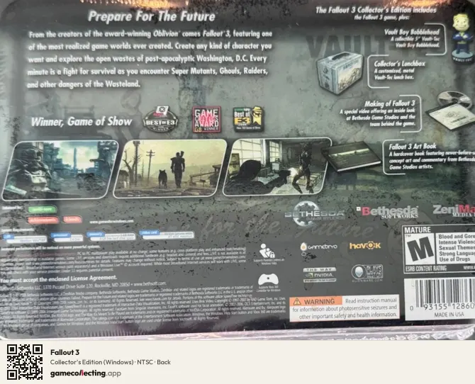 Fallout 3 Computer, NTSC box back