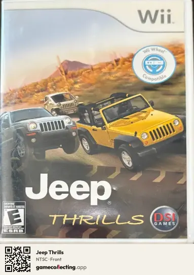 Jeep Thrills Nintendo Wii, NTSC box front
