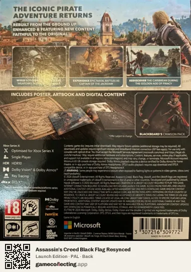 Assassin's Creed Black Flag Resynced Xbox Series X, PAL box back