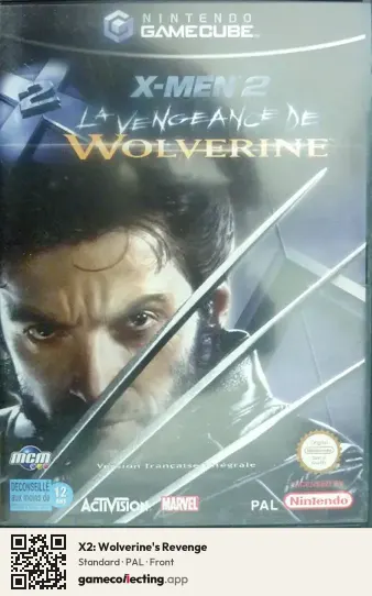 X2: Wolverine's Revenge Nintendo GameCube, PAL box front