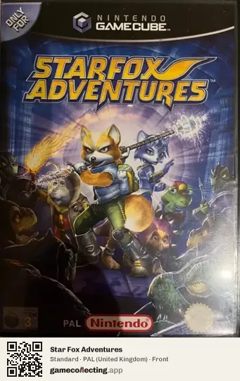 Star Fox Adventures Nintendo GameCube, United Kingdom box front
