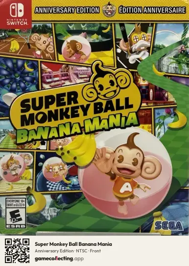 Super Monkey Ball Banana Mania Nintendo Switch, NTSC box front