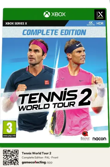 Tennis World Tour 2 Xbox Series X, PAL box front