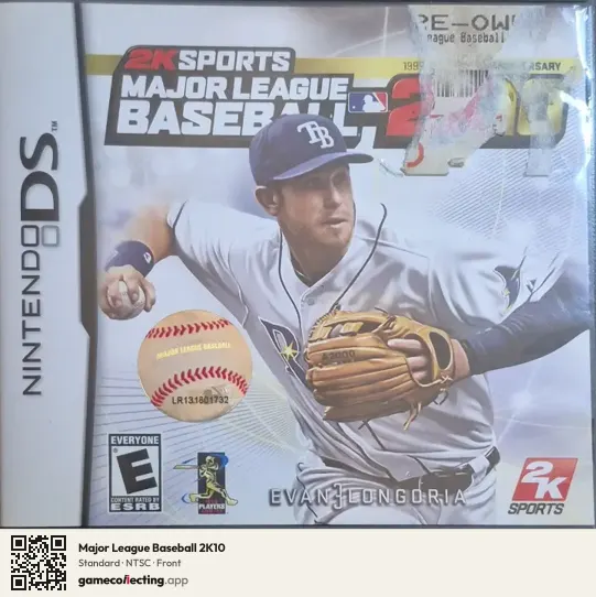 Major League Baseball 2K10 Nintendo DS, NTSC box front