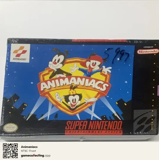 Animaniacs Super Nintendo Entertainment System, NTSC box front