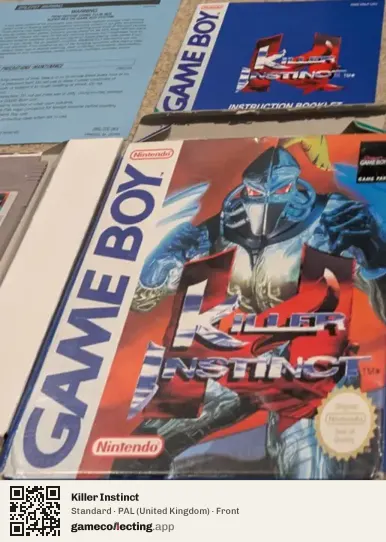 Killer Instinct Game Boy, United Kingdom box front