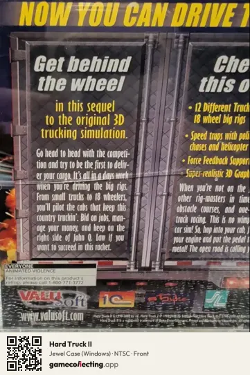 Hard Truck II Computer, NTSC box front
