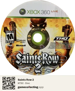 Saints Row 2 Xbox 360, NTSC disc