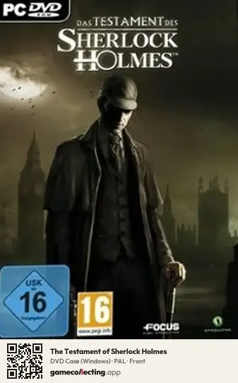 The Testament of Sherlock Holmes Computer, PAL box front